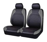 JINGXINXUE 2 Pieces Front Car Seat Covers for Toyota Yaris 1.5 Hybrid Y20 2020 2021, Front Pair Auto Seat Protector PU Leather Universal Seat Cover Waterproof Breathable,B/Grey