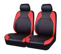 JINGXINXUE 2 Pieces Front Car Seat Covers for Toyota Yaris 1.5 Hybrid Y20 2020 2021, Front Pair Auto Seat Protector PU Leather Universal Seat Cover Waterproof Breathable,C/Red