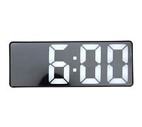 JINGYAN Alarm Clock Creative Mirror Alarm Clock Multifunctional LED Makeup Battery Plug Dual-Use