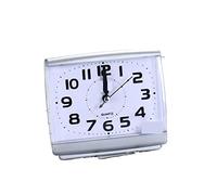 JINGYAN Alarm Clock Small Alarm Clock Snooze Silent Sweeping Wake Up Morning Table Clock Battery Powered Compact Portable Travel Alarm Watch(White)
