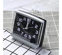 JINGYAN Alarm Clock Small Alarm Clock Snooze Silent Sweeping Wake Up Morning Table Clock Battery Powered Compact Portable Travel Alarm Watch(Schwarz)
