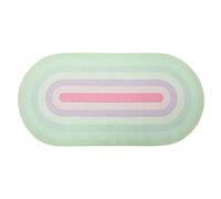 JINGYAN Area Rugs Geometry Home Collection Cute Elliptical Gradient Carpet for Bedroom Bedside Non Slip Tatami Floor Rug Tea Table Mat(Gradient green,100 * 160cm)