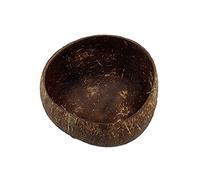 JINGYAN Bowl Coconut Bowl Smoothie Salad Dessert Shop Container Naturally Processed and Smooth Coconut Crust Wooden Bowl Beach Smoothie