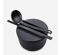 JINGYAN Bowls Ceramic Ramen Bowl with Soup Spoon and Chopsticks Soup Bowl Noodles, Ramen, Udon, Miso Fun Soup Capacity 18.8 * 10