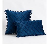 JINGYAN Chair Pads Ear Pillow Living Room Sofa Solid Color Cushion Coreless Big Bed Waist Back Office Chair(45x45cm)