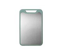 JINGYAN Chopping Boards 304 Stainless Steel Cutting Board ,Double-Sided Chopping Fruit Board, Mini Kitchen Accessory(Green,35x22CM-S)