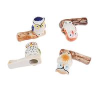 JINGYAN Chopstick Rests 4 Pcs Ceramic Owl Incense Stick Rack Burner Holder Chopstick Rest Table Decor