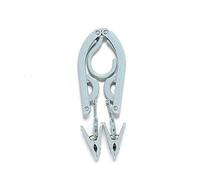 JINGYAN ClothesHanger Portable Travel Folding Plastic Clothes Socks Hanger Space Saving Hanger Multi-function Wardrobe Organizer Household Organizer 4Pcs(Blue)