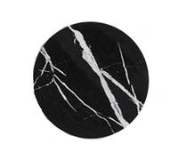 JINGYAN Coasters Cup Mat Marble Pattern Hexagon Shape Smooth Surface Round Tea Pad Table Holder for Home Coaster Kitchen Accessories(Schwarz,Round)