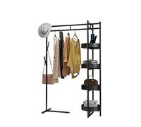 JINGYAN Coat Racks Clothes Storage Stand, Shoe Hanger, Furniture, Entrance To Living Room, Bedroom, Boutique(155x180x36cm-01)