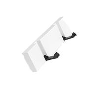 JINGYAN Coat Racks Door Back Hook Creative Wall Hanging Coat on The Hole-Free Hanger(White,4 Hooks)
