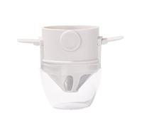 JINGYAN Coffee Filters Foldable Portable Coffee Filter Stainless Steel Drip Tea Cup Holders Reusable Paperless Pour Over Stand Dripper Strainers(White)