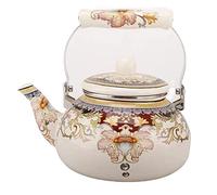 JINGYAN Coffee Pot Porcelain Enamels Teapot Kettle Coffee Milk Medicine Pot Induction Cooking Gas Universal Household(1)