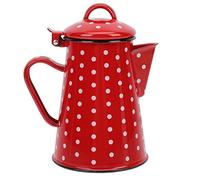 JINGYAN Coffee Pots Coffee Pot Enamel Kettle Teapot Oil Pitcher Camping Water Pouring Percolator Serving Milk Boiling Kitchen Stove Tea Storage(1)