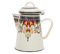 JINGYAN Coffee Pots Coffee Pot Enamel Kettle Teapot Oil Pitcher Camping Water Pouring Percolator Serving Milk Boiling Kitchen Stove Tea Storage(2)