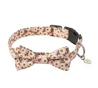 JINGYAN Collars Cat Collar Breakaway Flower Print Adjustable for Kitten Dogs Necklace Dog Bow Tie Collars for Kittens Kat(Cat Collar 3,L)