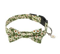 JINGYAN Collars Cat Collar Breakaway Flower Print Adjustable for Kitten Dogs Necklace Dog Bow Tie Collars for Kittens Kat(Cat Collar 1,M)