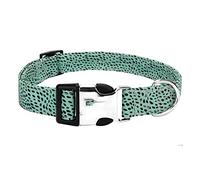 JINGYAN Collars Customized Dog Collar DIY Name Pet Collar Engraved ID Tag Nameplate for Small Medium Large Dogs(Green,M)