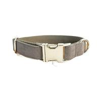 JINGYAN Collars Personalized Dog Collar Customized Pet Collars Free Engraving ID Nameplate Tag Pet Accessory Multi Velvet Puppy Collar Leash Set