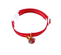 JINGYAN Collars Red Velvet Phnom Penh Cats Collar Fashion Holiday Party Fish Pattern Bells Collars Pets Puppy Pendant Necklace Chain Accessories(Style 4)