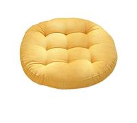 JINGYAN Cushions Meditation Floor Round Pillow for Seating on Solid Tufted Thick Pad Cushion For Yoga Balcony Chair Seat Cushions(Yellow)