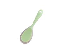 JINGYAN Dinner Spoons Rice Cooker Nonstick Cooking Rice Spoon Food Grade Silicone Heat-Resistant Rice Spoon Tableware Ladle(Green)