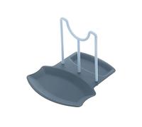 JINGYAN Dish Drainers Kitchen Organizer Spatula Pot Lid Rack Shelf Plastic Spoon Rest Utensil Multi-function Dish Cooking Tools(Blue)