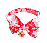 JINGYAN Dog Basic Collars Nice-looking Cat Collar Buckle Design Anti-choke Flexible Pet Dogs Kitten Neck Bow(Red)