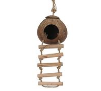 JINGYAN Dog Beds Coconut Shell Bird House Tiger Skin Pearl Parrot Nest Warm Anti-bite(Schwarz)