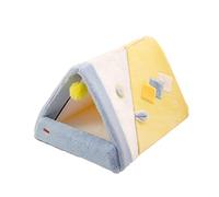 JINGYAN Dog Beds Triangle Warmth Cat's House Portable Folding Bed For Cats Winter Super Soft Home For Dogs Cute Tent Cat Dog Suppliers(M)