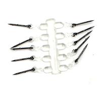 JINGYAN Fishing Hooks Bait spike carp fishing hook thorn maggot corn needle hair drill belt rubber accessories(0.6X15mm)