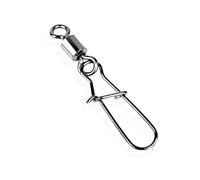 JINGYAN Fishing Hooks Fishing accessories eight-ring connector stainless steel snap hook rotating fishing tackle(4 50pcs)