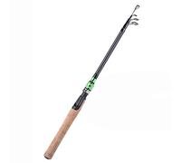 JINGYAN Fishing Rods Telescopic Lure Rod 1.8M 2.1M .4M .7M Carbon Fiber Cork Wood Handle Spinning Fishing Pole Tackle(Green B,2.7 m)