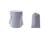 JINGYAN Foot Soaks Camping Foldable Basin Travel Washbasin Bucket Fishing Folding Foot Bath Sink Soak Bag Multifunctional(Gray)