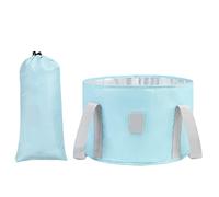 JINGYAN Foot Soaks Collapsible Foot Soaking Basin Foldable Water Bucket Bag For Travel Camping Portable Spa Feet Home Pedicure(Blue)
