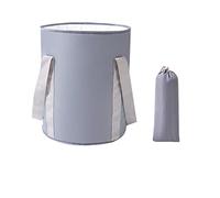JINGYAN Foot Soaks Foldable Basin Travel Camping Washbasin Bucket Fishing Folding Foot Bath Sink Soak Bag Multifunctional(Gray)
