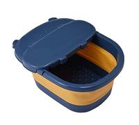 JINGYAN Foot Soaks Folding Bucket over Calf Household Insulation Feet Bathing Tub Bedroom Basin Portable Massage Feet-Washing Thickened(Yellow)