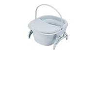 JINGYAN Foot Soaks Footbath Portable Bathtub Plain Foaming Foot Soaking Bucket Massage Collapsible Basin with Lid(Blue)