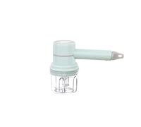 JINGYAN Garlic Presses 3 in 1 Wireless Electric Garlic Chopper Crusher Automatic Egg Whisk Milk Cream Beater USB Rechargeable Kitchen Food Mixer Masher(Green)