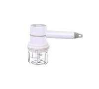 JINGYAN Garlic Presses 3 in 1 Wireless Electric Garlic Chopper Crusher Automatic Egg Whisk Milk Cream Beater USB Rechargeable Kitchen Food Mixer Masher(White)