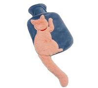 JINGYAN Hot Water Bottles 1000ml Hot Water Bag Cute Cartoon Animals Plush Pocket Portable Winter Hand Warmer Injection Bottle for Women(1)