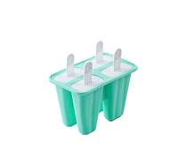 JINGYAN Ice Cream Moulds Creative Ice Box Silicone Cream Mold Reusable Popsicle Mould Grids Kitchen Accessories(Green2)