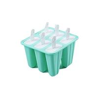 JINGYAN Ice Cream Moulds Creative Ice Box Silicone Cream Mold Reusable Popsicle Mould Grids Kitchen Accessories(Green1)