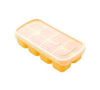 JINGYAN Ice Cream Moulds Household Silicone Ice Cube Mold with Transparent Cover Anti-Spray Dust-Proof and Pollution-Proof Against Overflow and Leakage(Yellow)