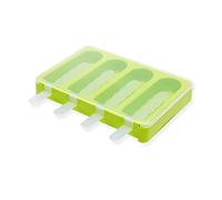 JINGYAN Ice Cream Moulds Ice Cream Mold Tray Reusable Easy Release Machine with Plastic Sticks and Removable Lid Bar Accessories Eco-Friendly(Green)