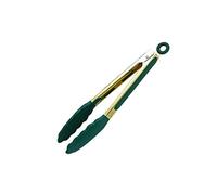 JINGYAN Ice Tongs Green Gold Silicone Kitchen Food Tongs Non-Stick Steak Meat Clip Vegetables Salad Barbecue Clamp Tools Home Cooking Utensils