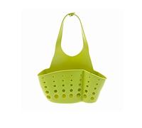 JINGYAN Kitchen Sponge Holders Kitchen Accessories Sink Soap Sponge Holder， Utensils Organizer Bag， Adjustable Snap Bathroom Hanging Drain Basket Storage Shelf(Green)