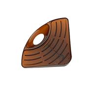 JINGYAN Kitchen Sponge Holders Kitchen Sponge Shelf， Sink Bathroom Corner Storage Rack， Brush Soap Liquid Drainer Sundries Organizers Tray Drain Holder(Chocolate)