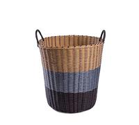 JINGYAN Laundry Basket Laundry Organizer Basket Plastic Rattan Foldable Large Dirty Clothes Toy Fruit Storage Home Portable Sundries Bin(1)