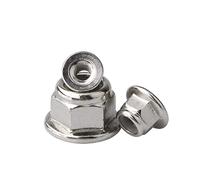 JINGYAN Lock Nuts Black Carbon 304 A2-70 Stainless Steel Hex Flange Nylon Insert Lock Nut(M3 (2PCS))